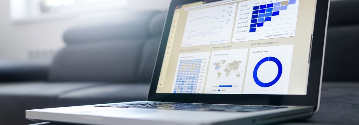 Laptop with Marketing Dashboard